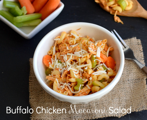 Buffalo chicken macaroni salad