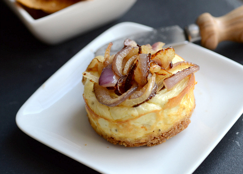 Onion cheesecake appetizer