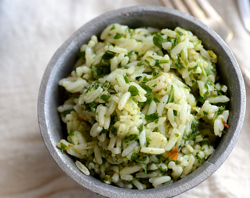 Easy spicy cilantro rice
