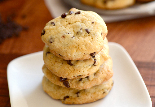 Soft fluffy chocolate chip cookies