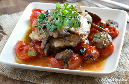 Chicken with roasted tomatoes