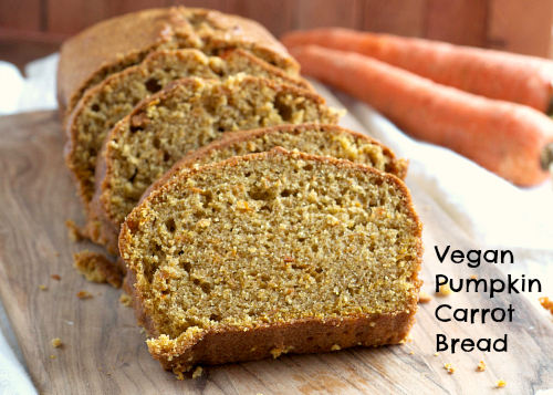 Vegan carrot and pumpkin bread