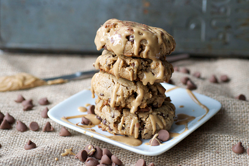 Chocolate chip cookies with peanut butter