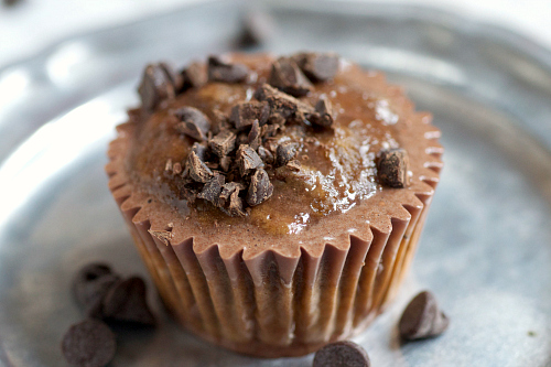 Chocolate olive oil muffins