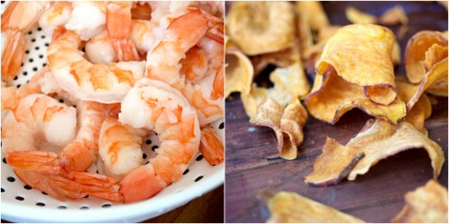 chips and shrimp