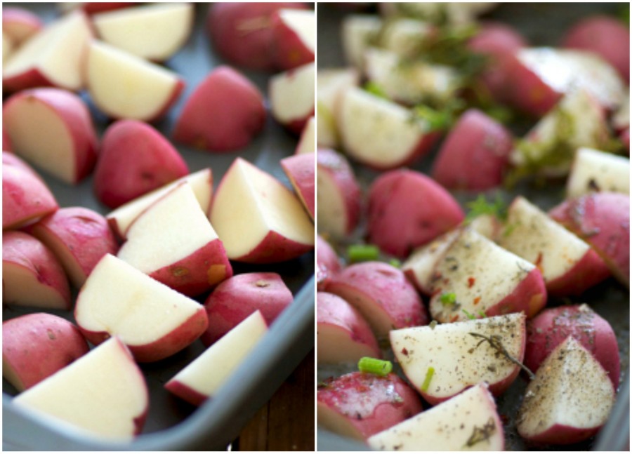 Super Simple Herb Roasted Red Potatoes The Realistic Nutritionist