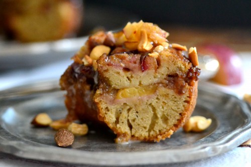 Plum and mixed nut cake