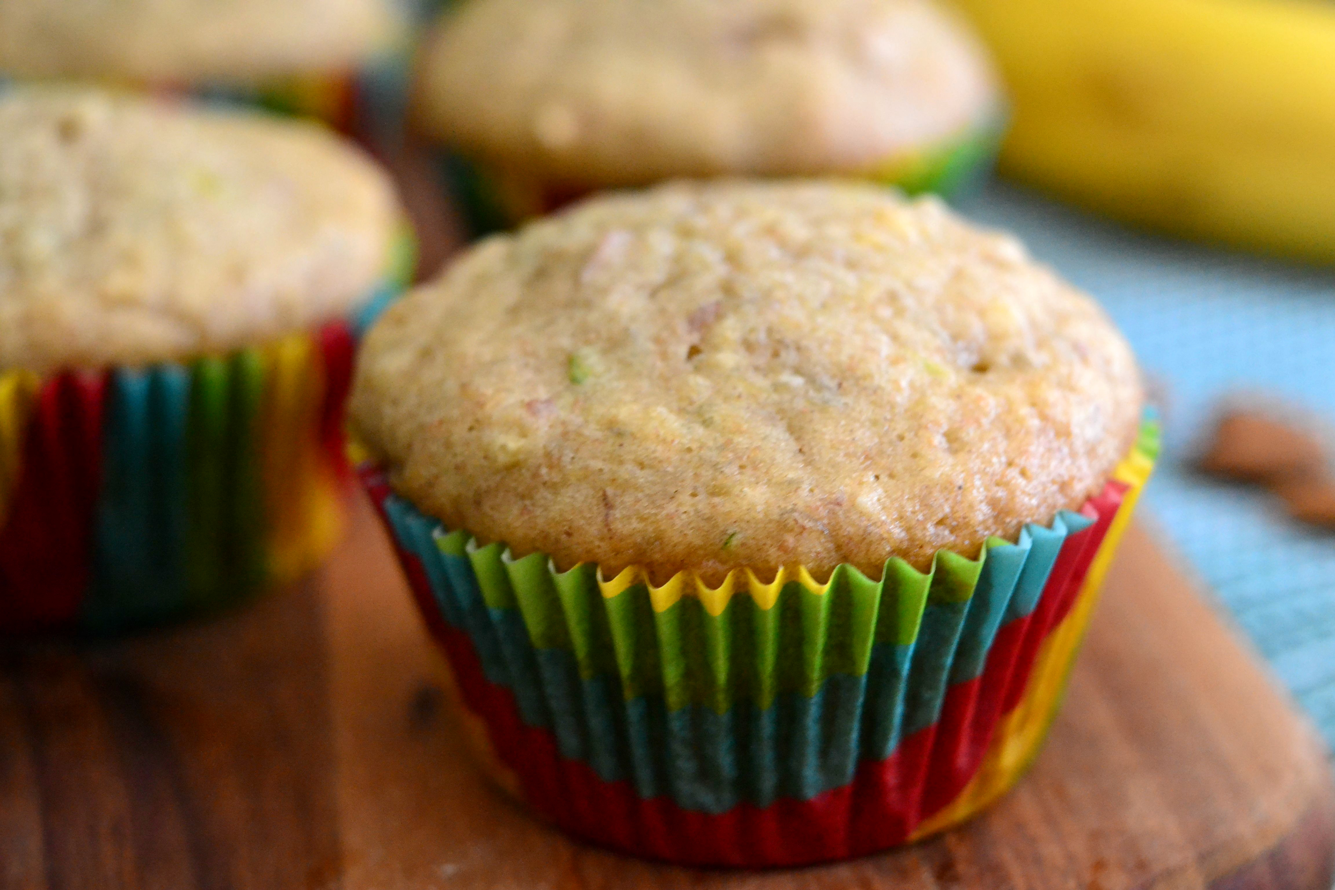 Banana Nut Zucchini Muffins | The Realistic Nutritionist