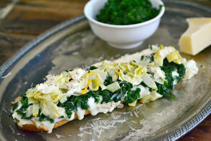 Spinach and Artichoke Dip French Bread Pizza The Realistic Nutritionist