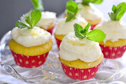 Lemon mint cupcakes