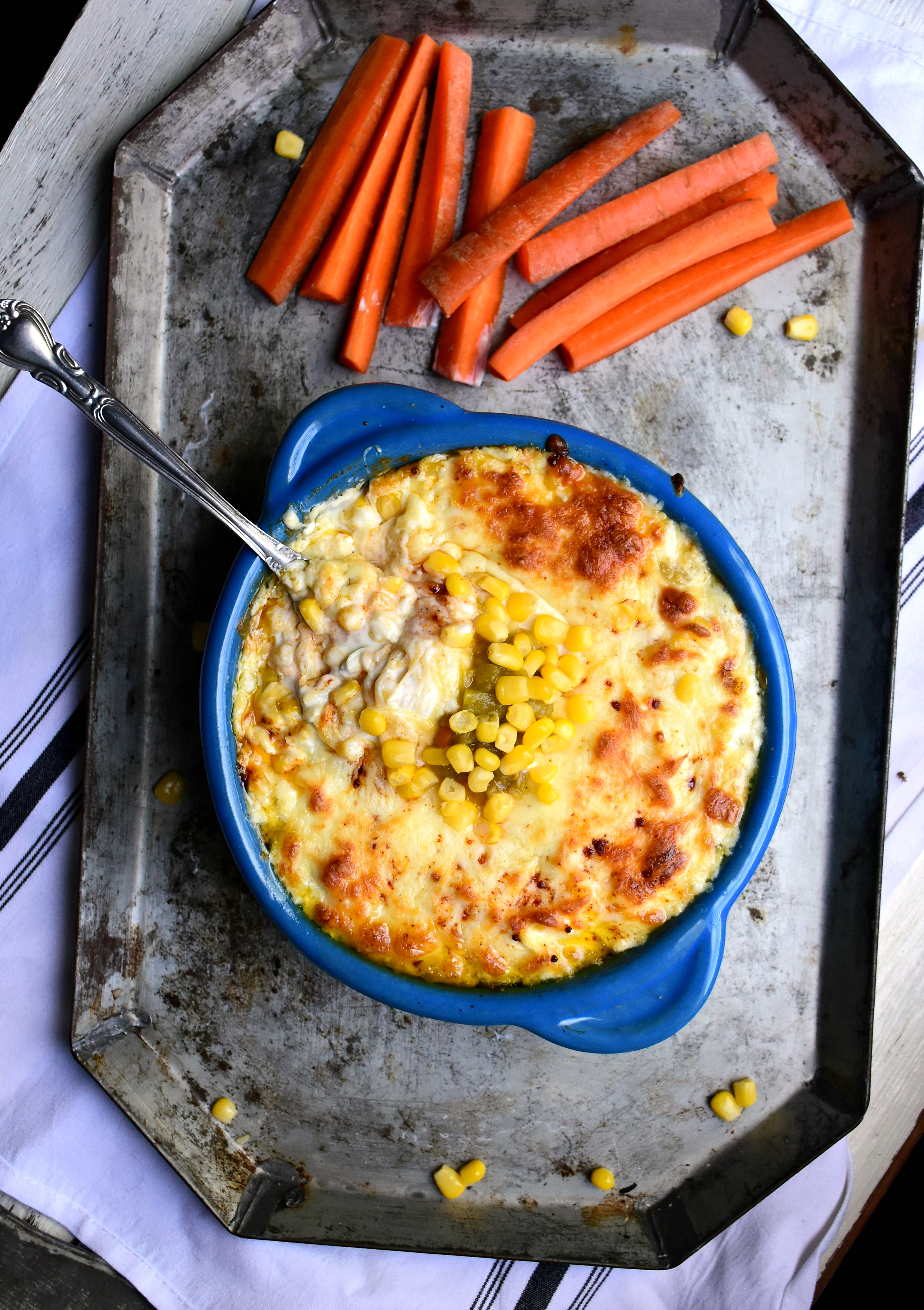 Cheesy Baked Corn Dip | The Realistic Nutritionist