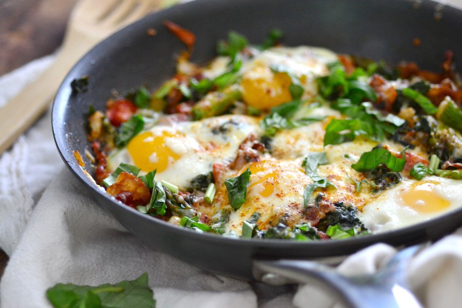 Cheesy Baked Spinach Eggs | The Realistic Nutritionist