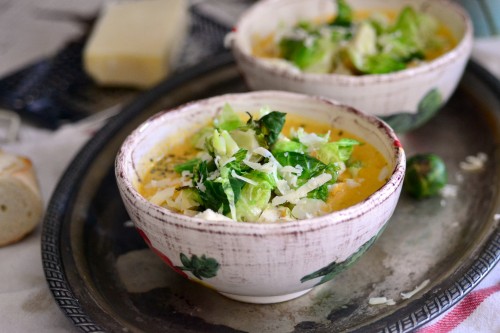 Roasted Brussel Sprout & Beer Cheese Soup | The Realistic Nutritionist